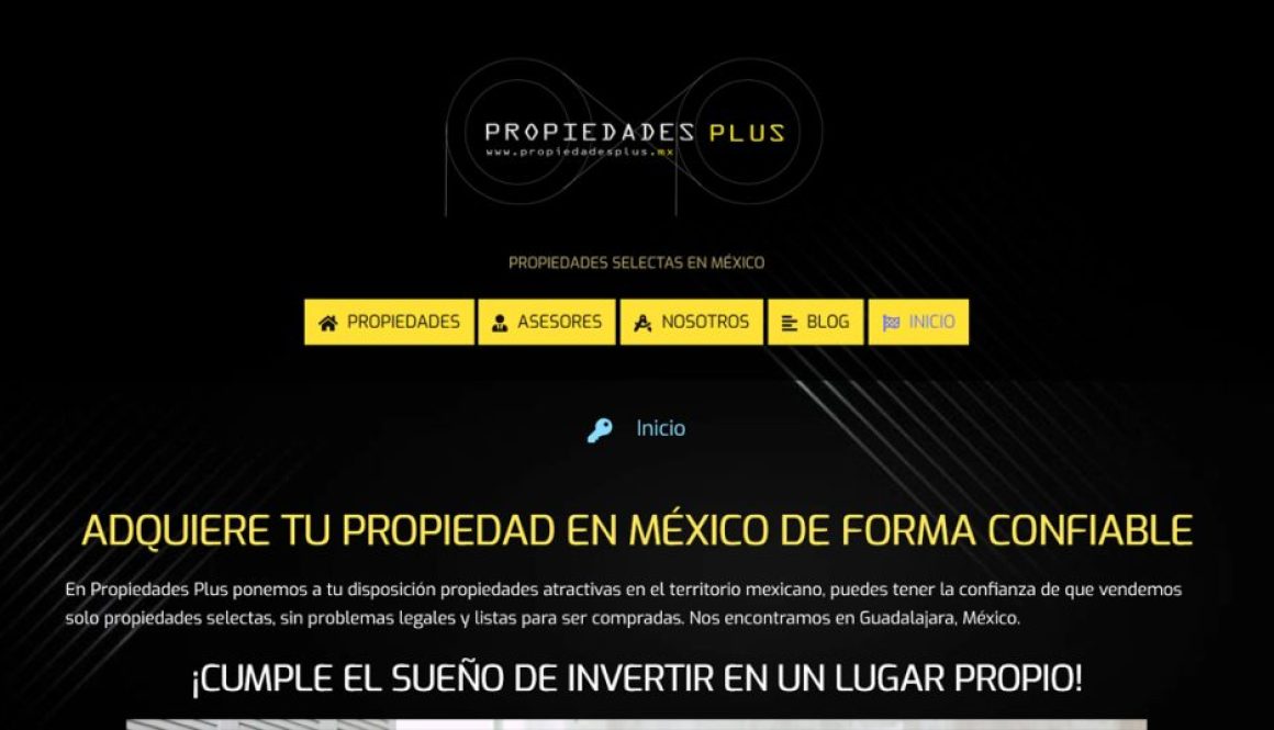 Imagen-destacada-Pagina Web-Propiedades Plus MX-2-Estudio digital- Molusc Productora Digital